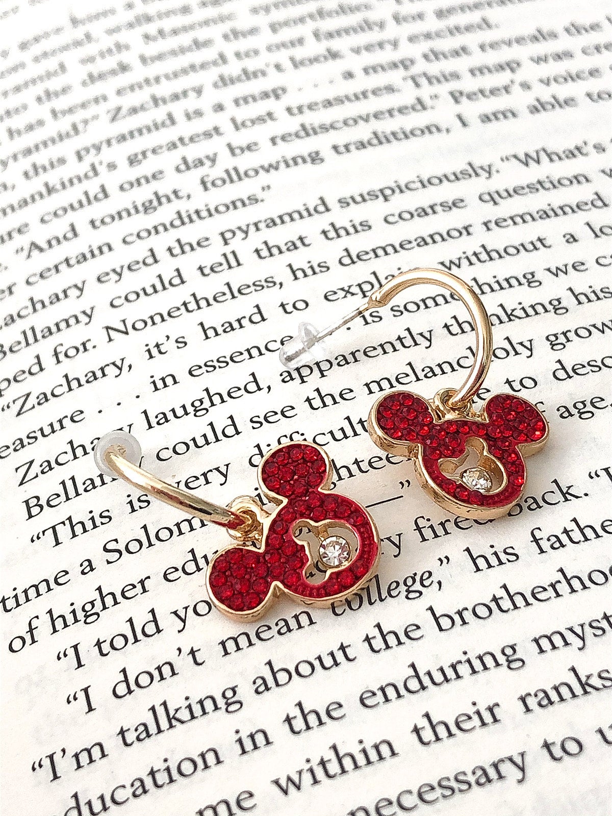 Mickey mouse hot sale drop earrings